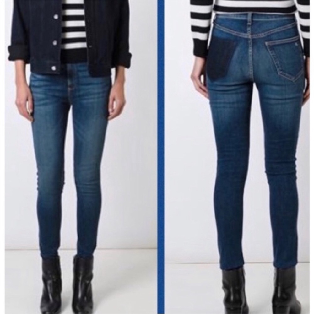 Rag & Bone Eddy Skinny Missing Pocket Jeans 28